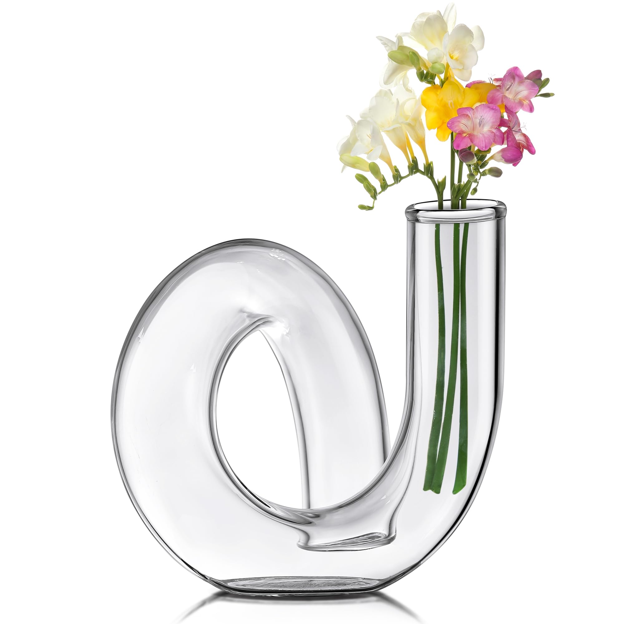 ●MODERN VINTAGE GLASS FLOWER VASE● Amazon.com: Joeyan Handmade Small Glass Flower Vase,Decorative